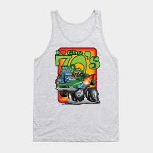 I Love the Seventies Classic Funny Car Cartoon Tank Top